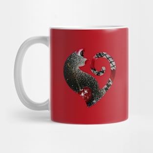 Cute Heart Black Cat Mug